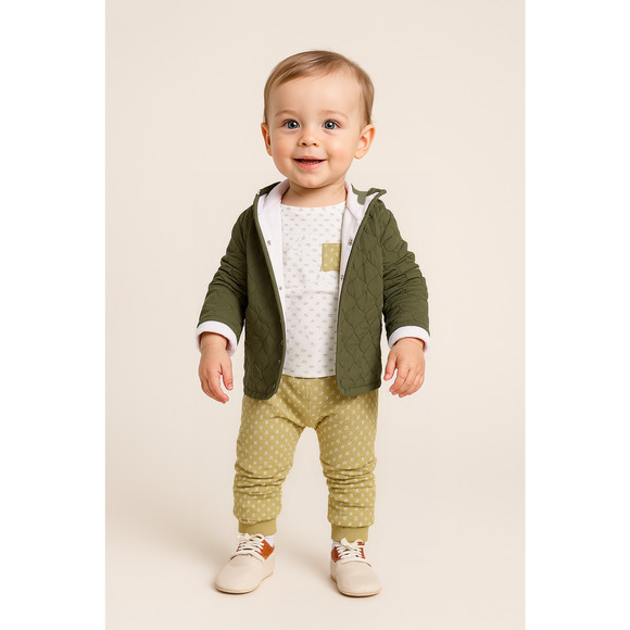 NWT First Impressions Baby Boy Hooded Fleece Lined Jacket Coat 12 Months - Picture 2 of 7